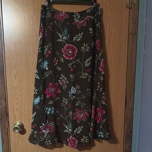 Floral Brown Skirt